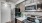 a kitchen with a stove and microwave