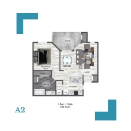 ntroducing our A2 floor plan at Tenison at White Rock in Dallas, TX!