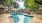 a pool of water in a courtyard