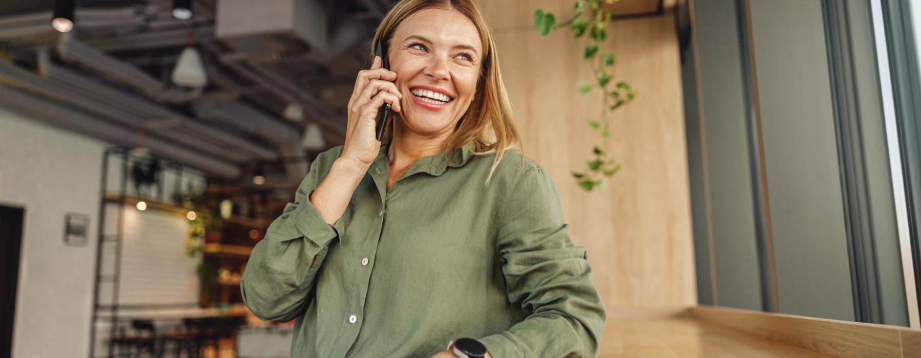 a woman talking on a cell phone